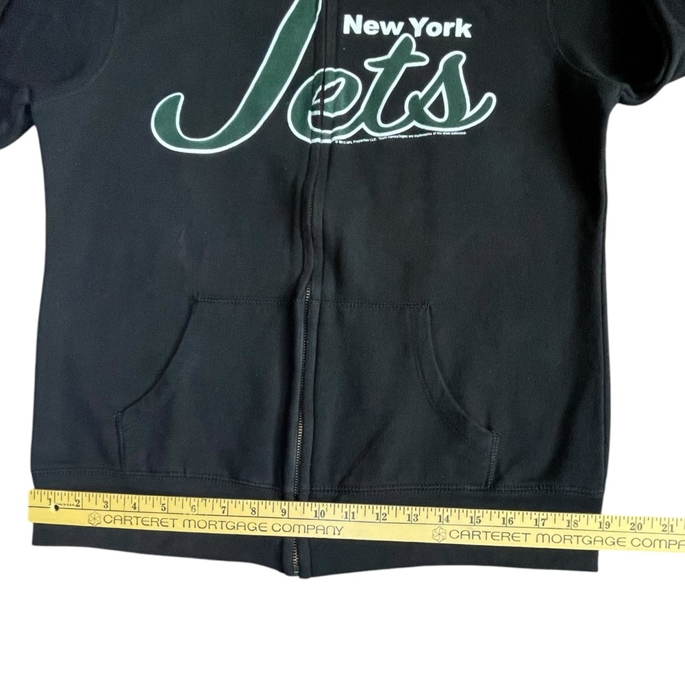 New York Jets Football Team Full Zip Hoodie Sweatshirt Womens Medium Black NFL - Picture 14 of 14